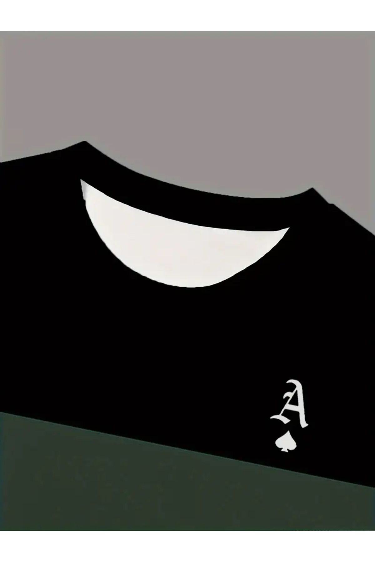 Poker Baskılı Çizgili Tişört