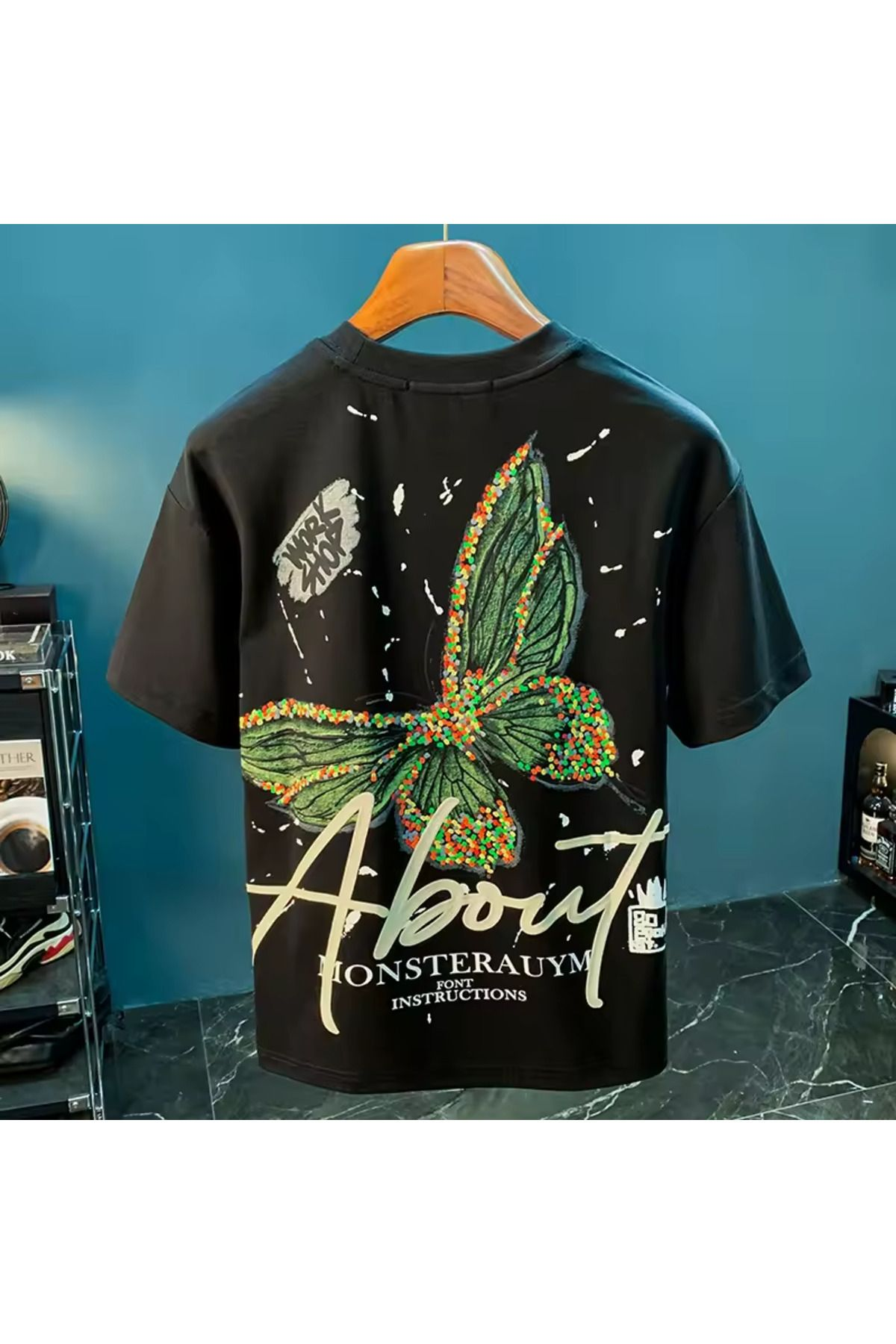 Unisex Butterfly Graphic T-shirt “About” Streetwear Design