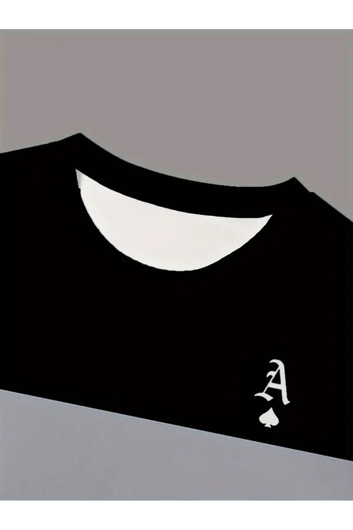 Poker Baskılı Çizgili Tişört