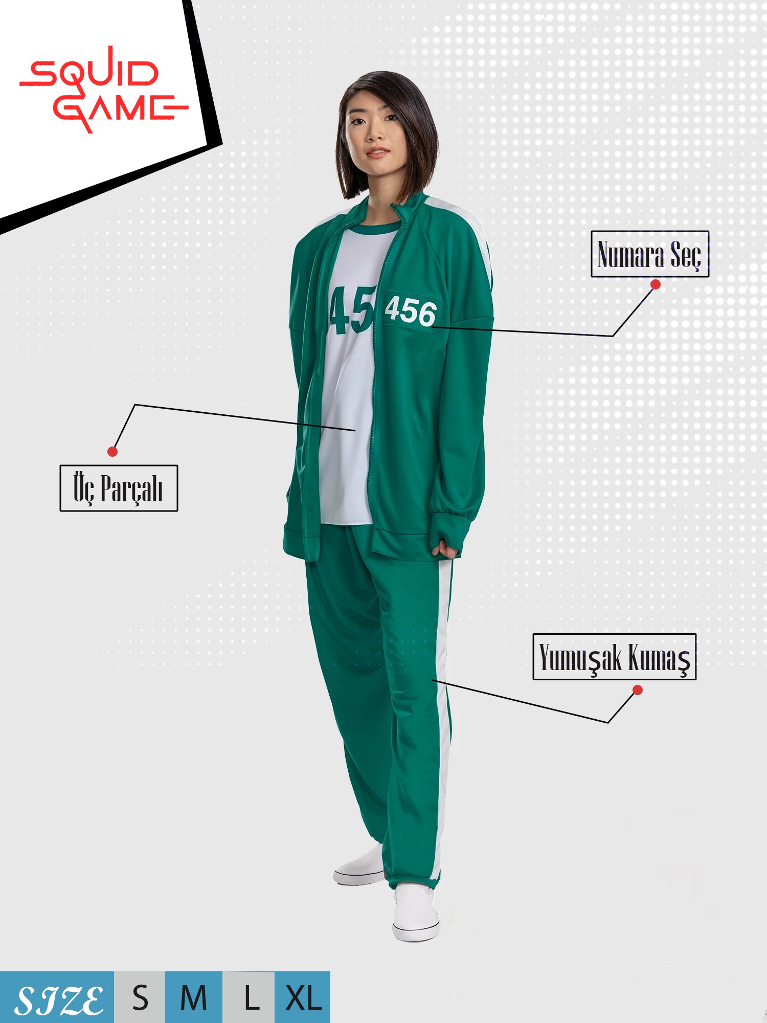 Squid Game 3lü Takım – Kişiselleştirilebilir – Unisex